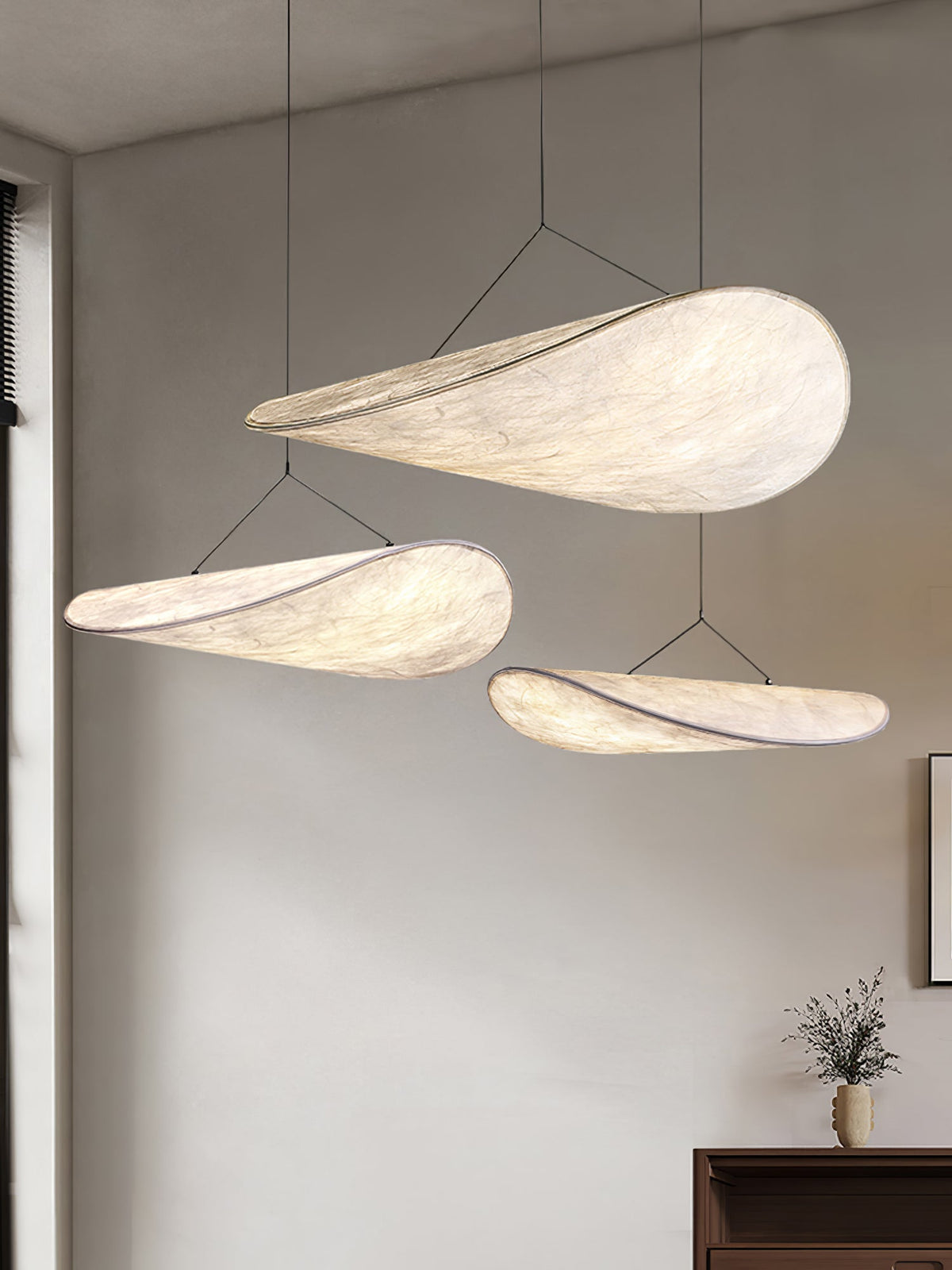 Silk Cloud Pendant Light, Large Fabric Chandelier, Dimmable