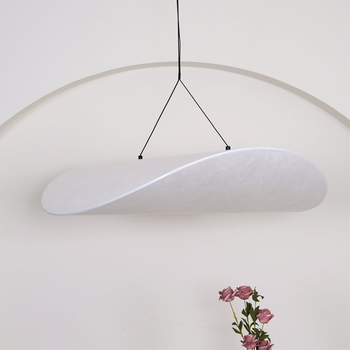 Silk Cloud Pendant Light, Large Fabric Chandelier, Dimmable