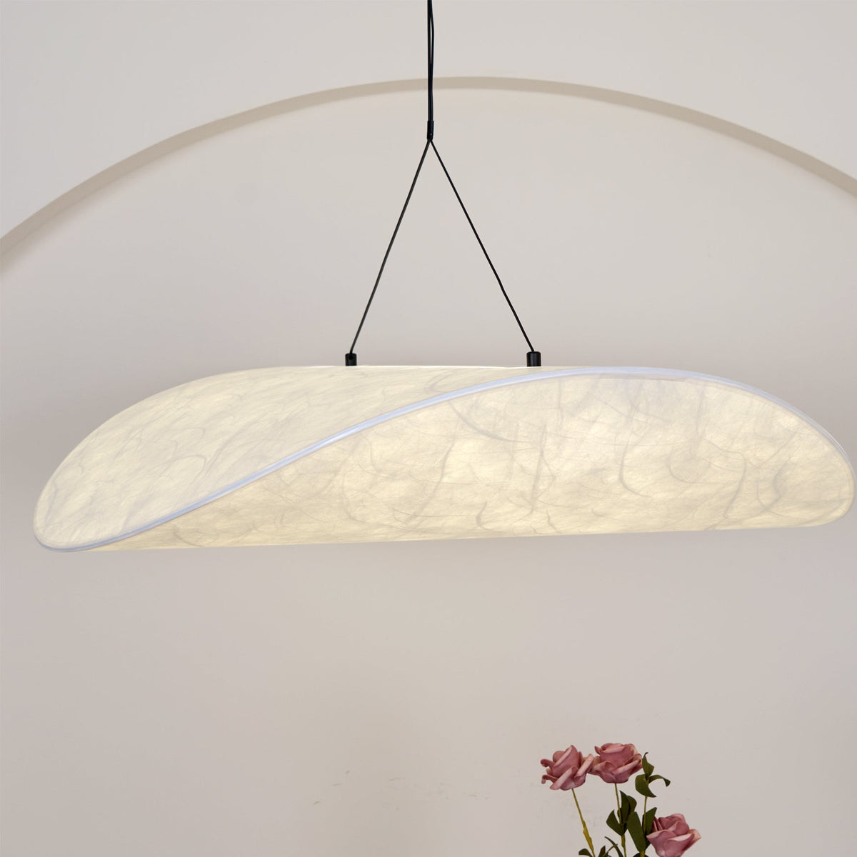 Silk Cloud Pendant Light, Large Fabric Chandelier, Dimmable