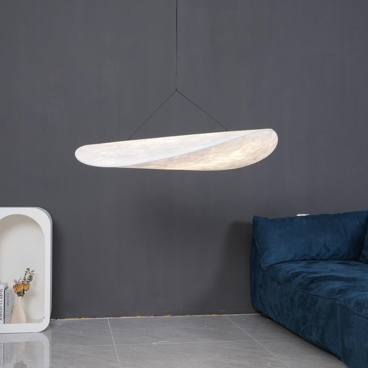 Silk Cloud Pendant Light, Large Fabric Chandelier, Dimmable