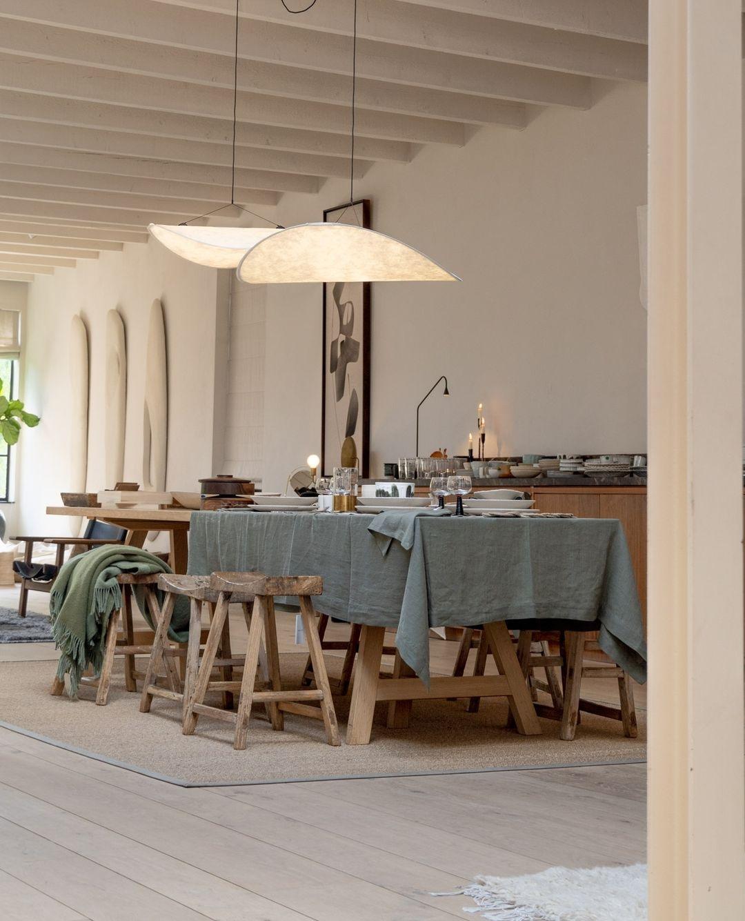 Disc Pendant Light, Floating Synthetic Paper Dining Lamp