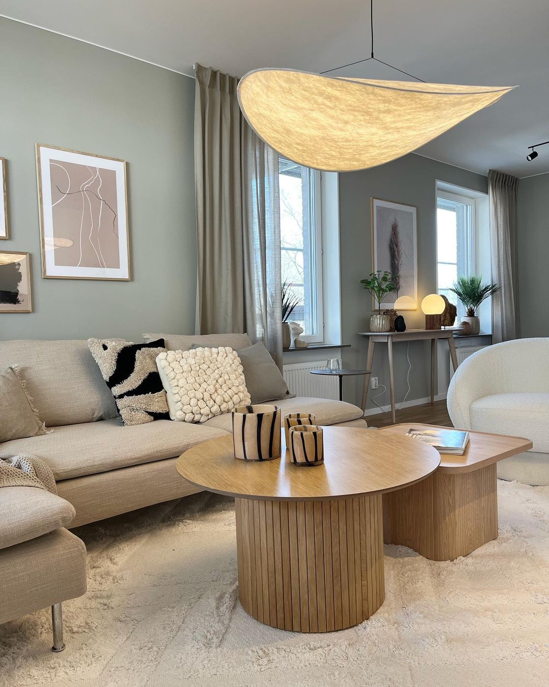Disc Pendant Light, Floating Synthetic Paper Dining Lamp