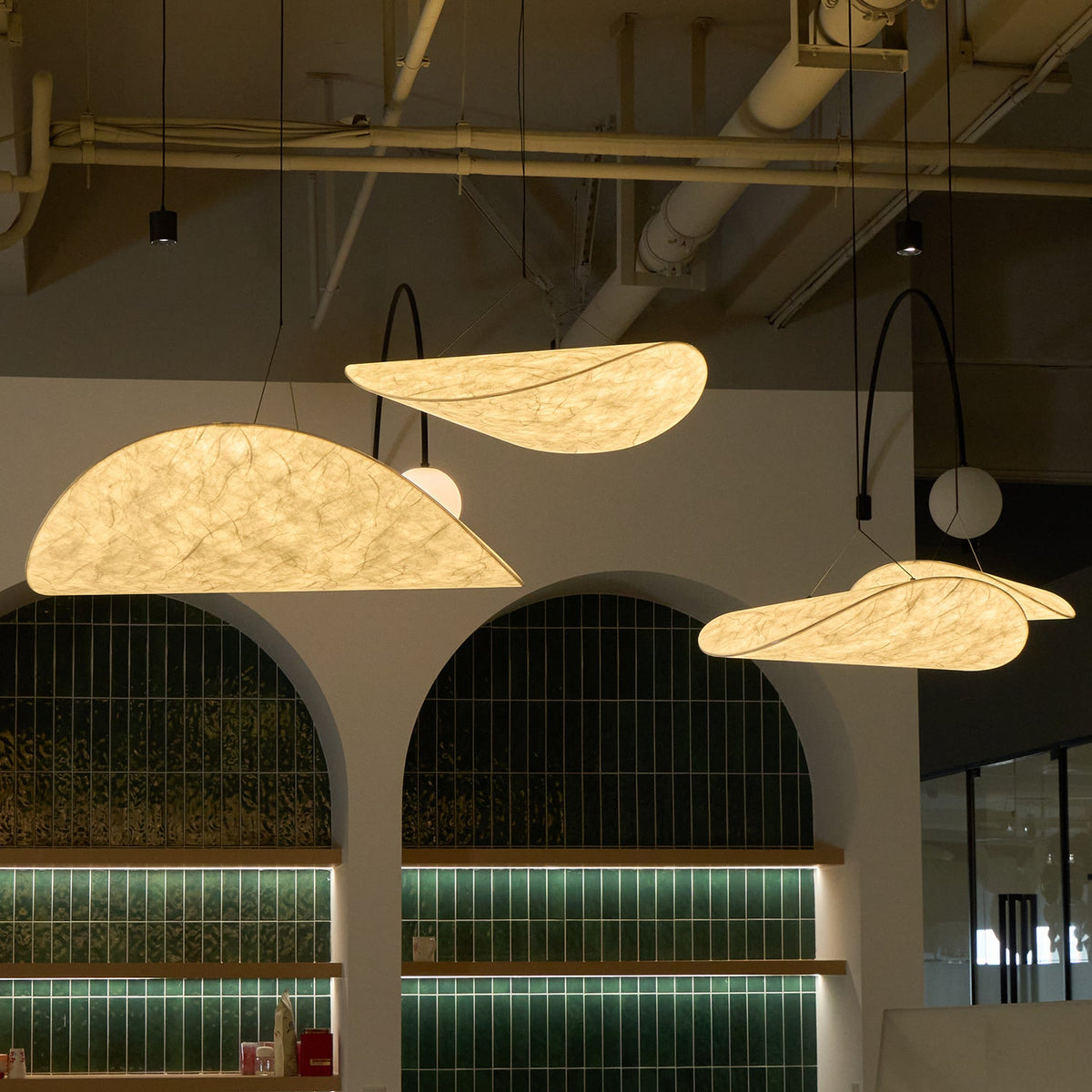Silk Cloud Pendant Light, Large Fabric Chandelier, Dimmable