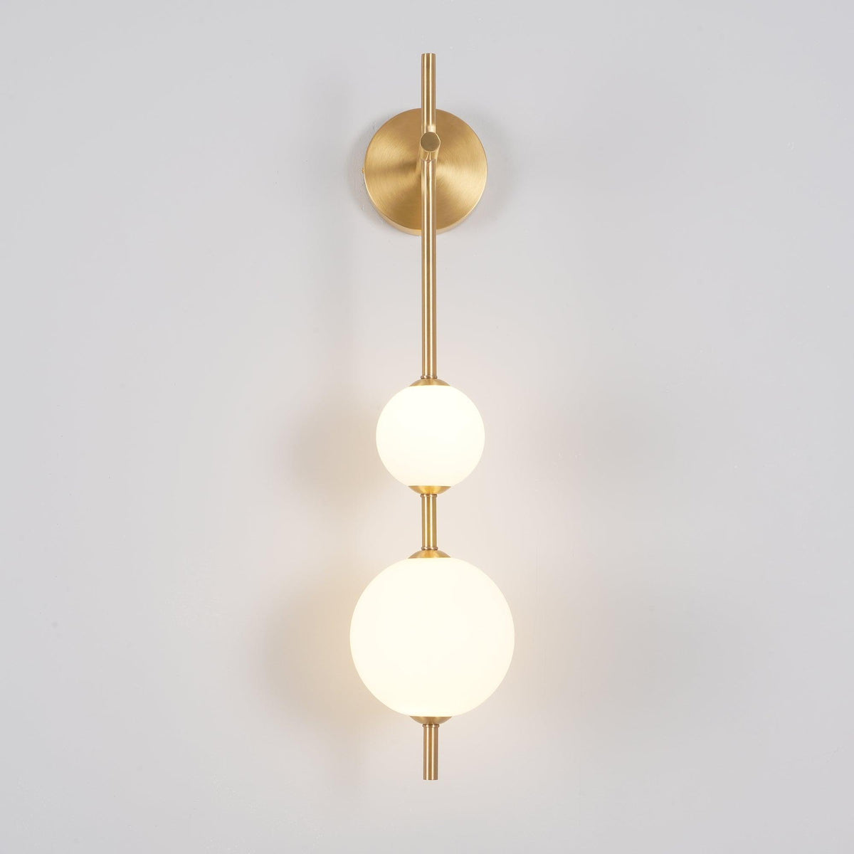 Stacked Globe Wall Sconce, Vertical LED Bathroom Wall Light