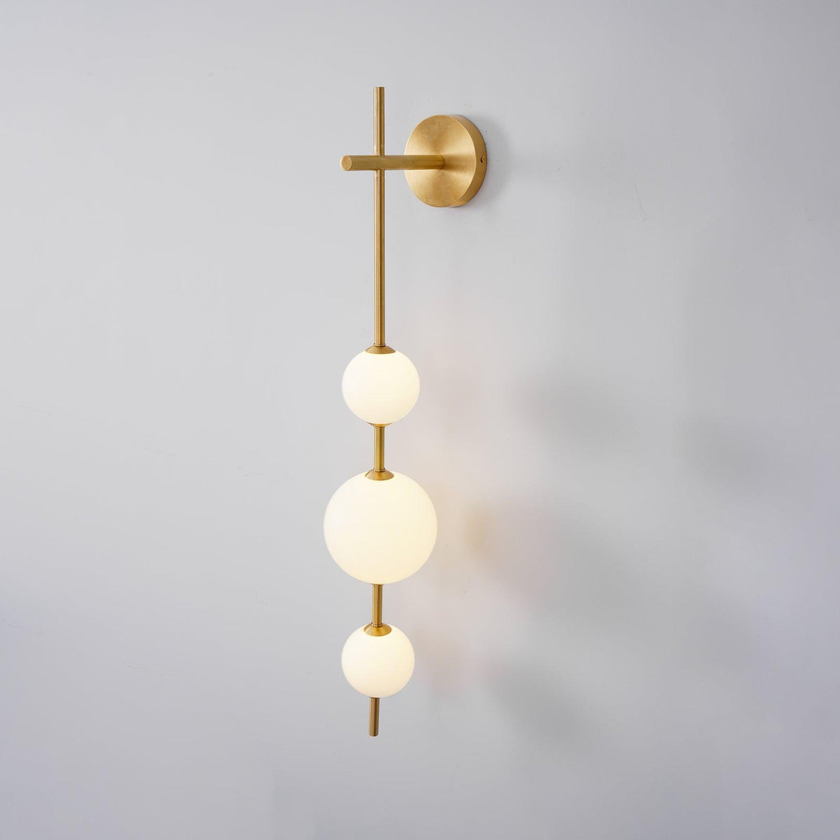 Stacked Globe Wall Sconce, Vertical LED Bathroom Wall Light