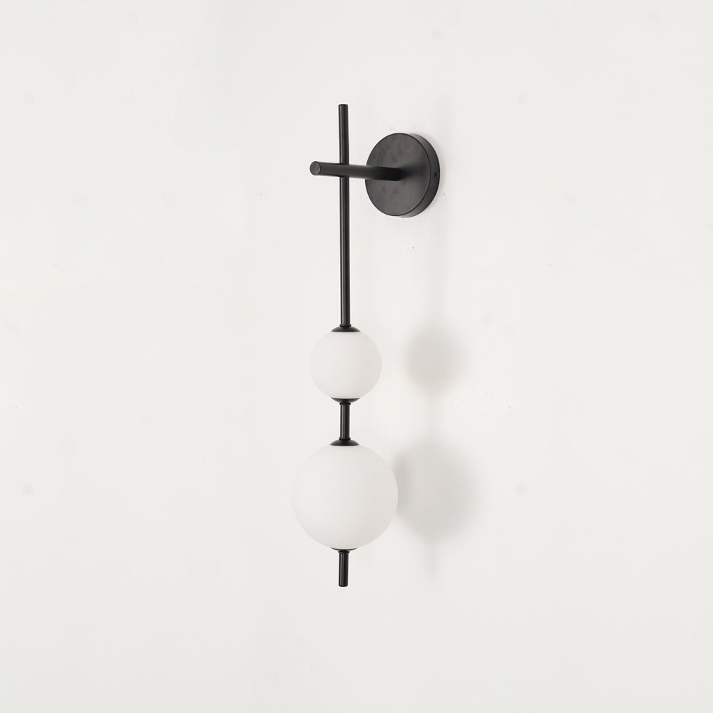 Stacked Globe Wall Sconce, Vertical LED Bathroom Wall Light