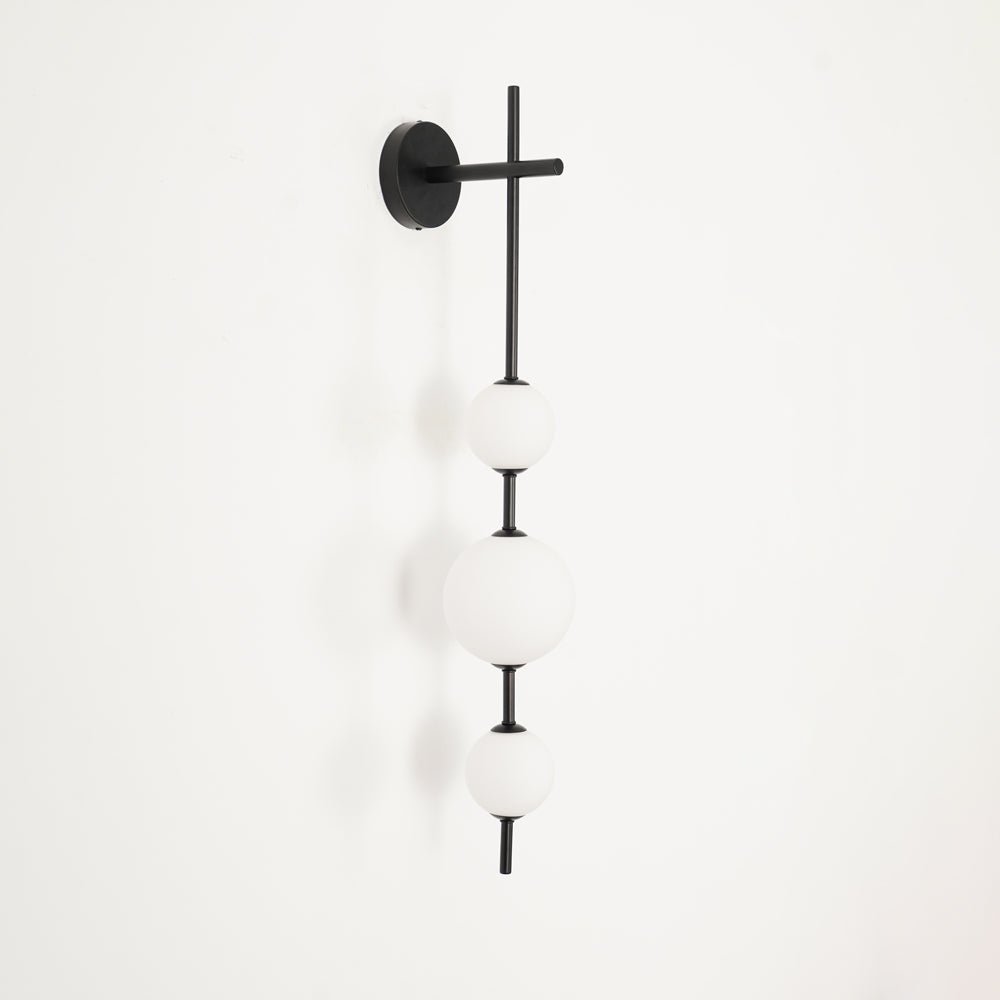 Stacked Globe Wall Sconce, Vertical LED Bathroom Wall Light