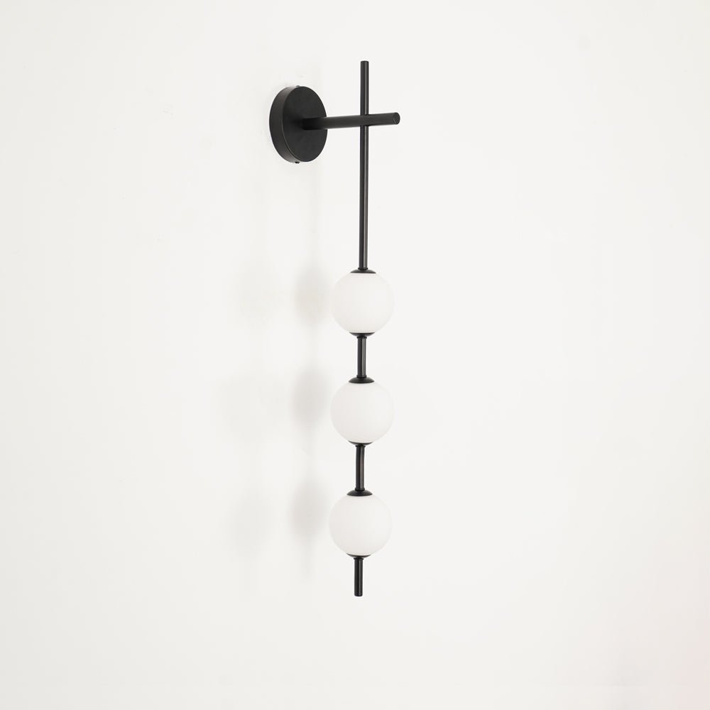 Stacked Globe Wall Sconce, Vertical LED Bathroom Wall Light