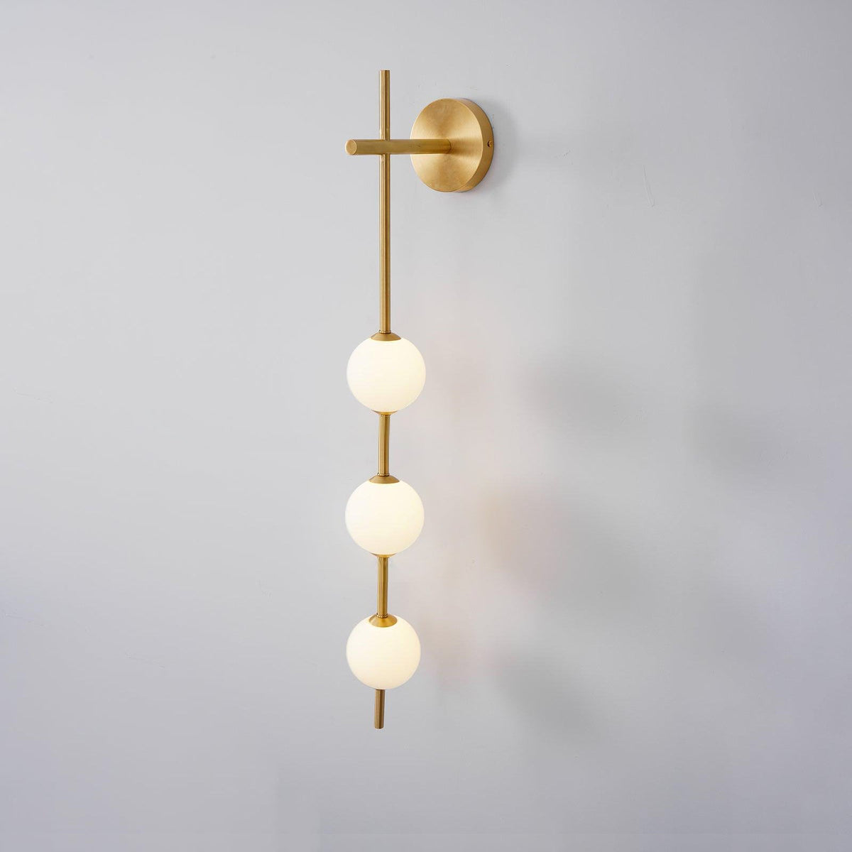 Stacked Globe Wall Sconce, Vertical LED Bathroom Wall Light