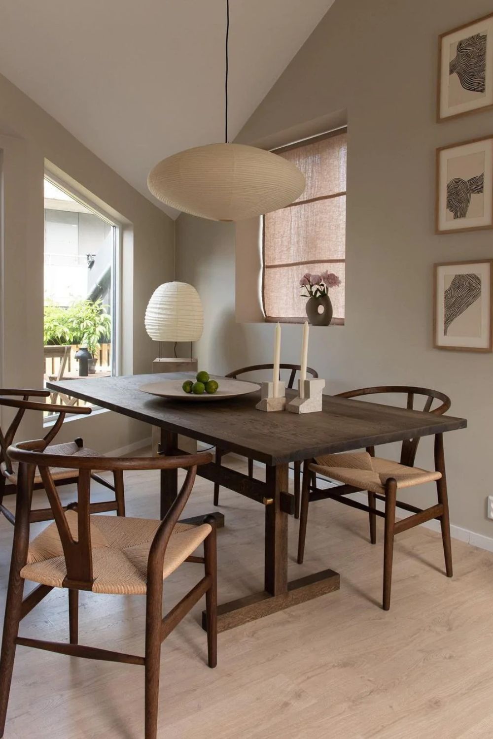 Washi Paper Lantern Pendant Light, Japandi Ceiling Lamp