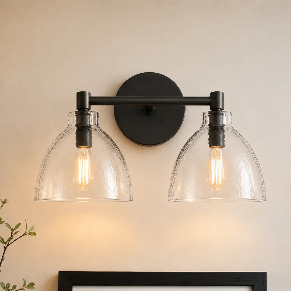 Glass Vanity Light, Hand-Blown Glass Wall Sconce, 1-3 Light
