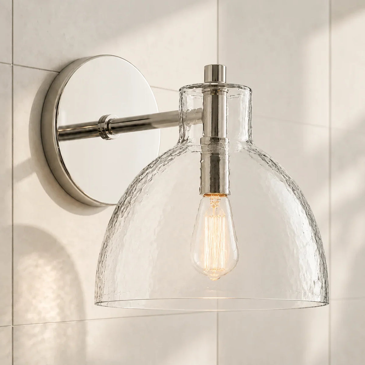 Glass Vanity Light, Hand-Blown Glass Wall Sconce, 1-3 Light