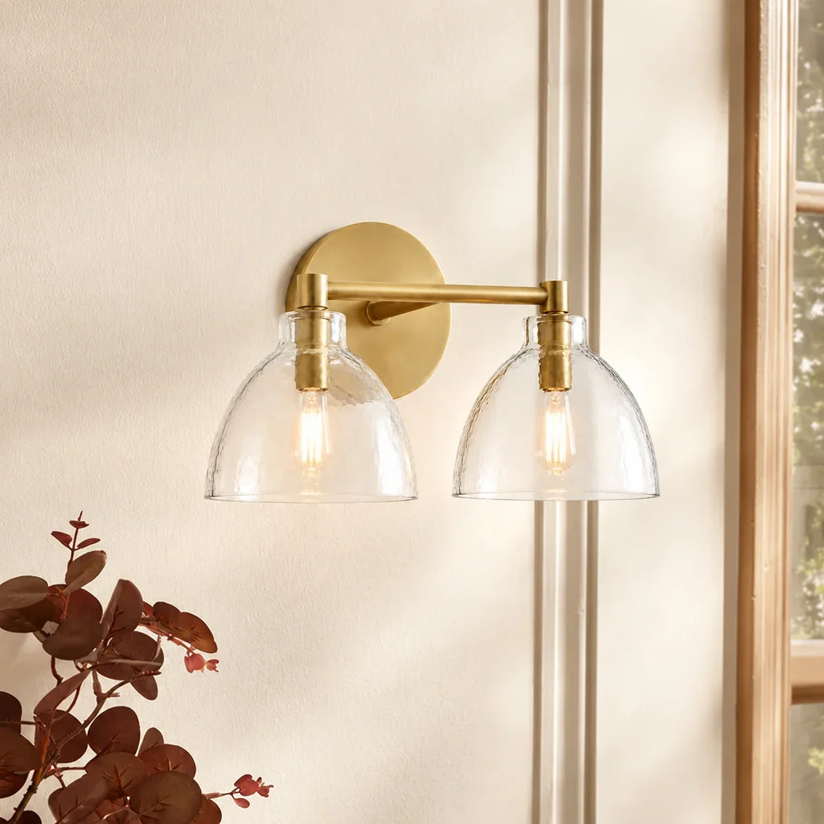 Glass Vanity Light, Hand-Blown Glass Wall Sconce, 1-3 Light