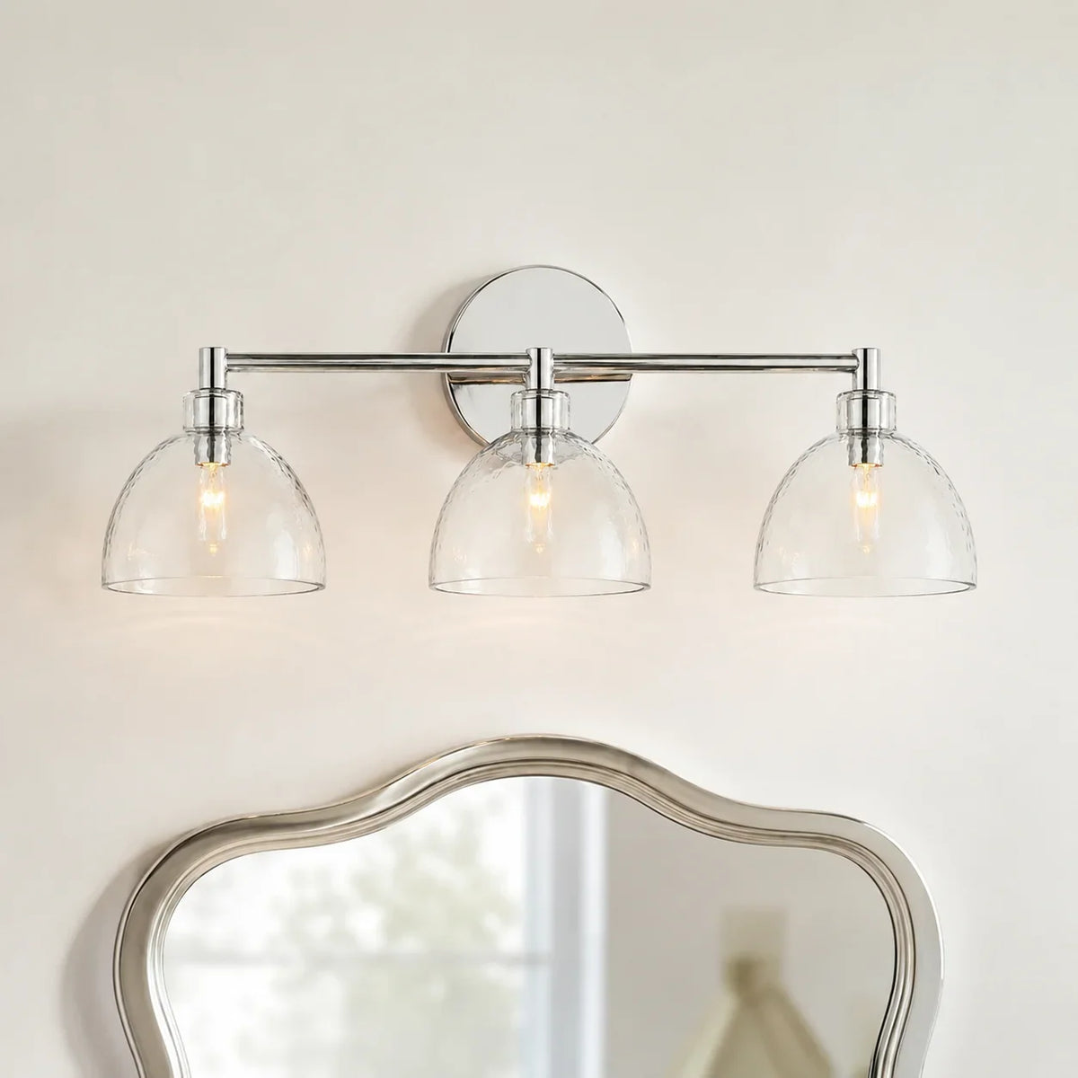 Glass Vanity Light, Hand-Blown Glass Wall Sconce, 1-3 Light