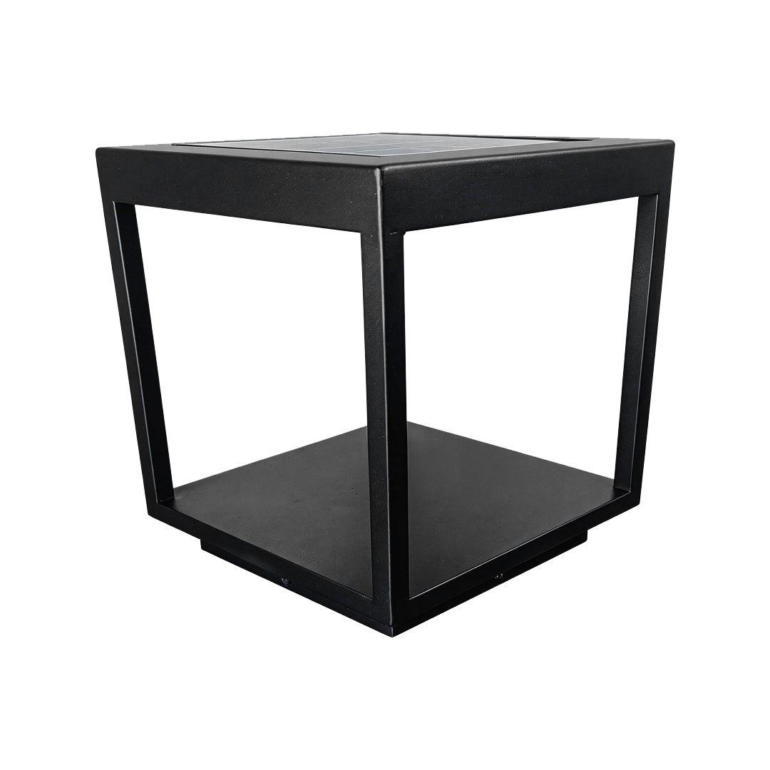 Open Frame Square Pillar Light, Solar or Hardwired Lantern
