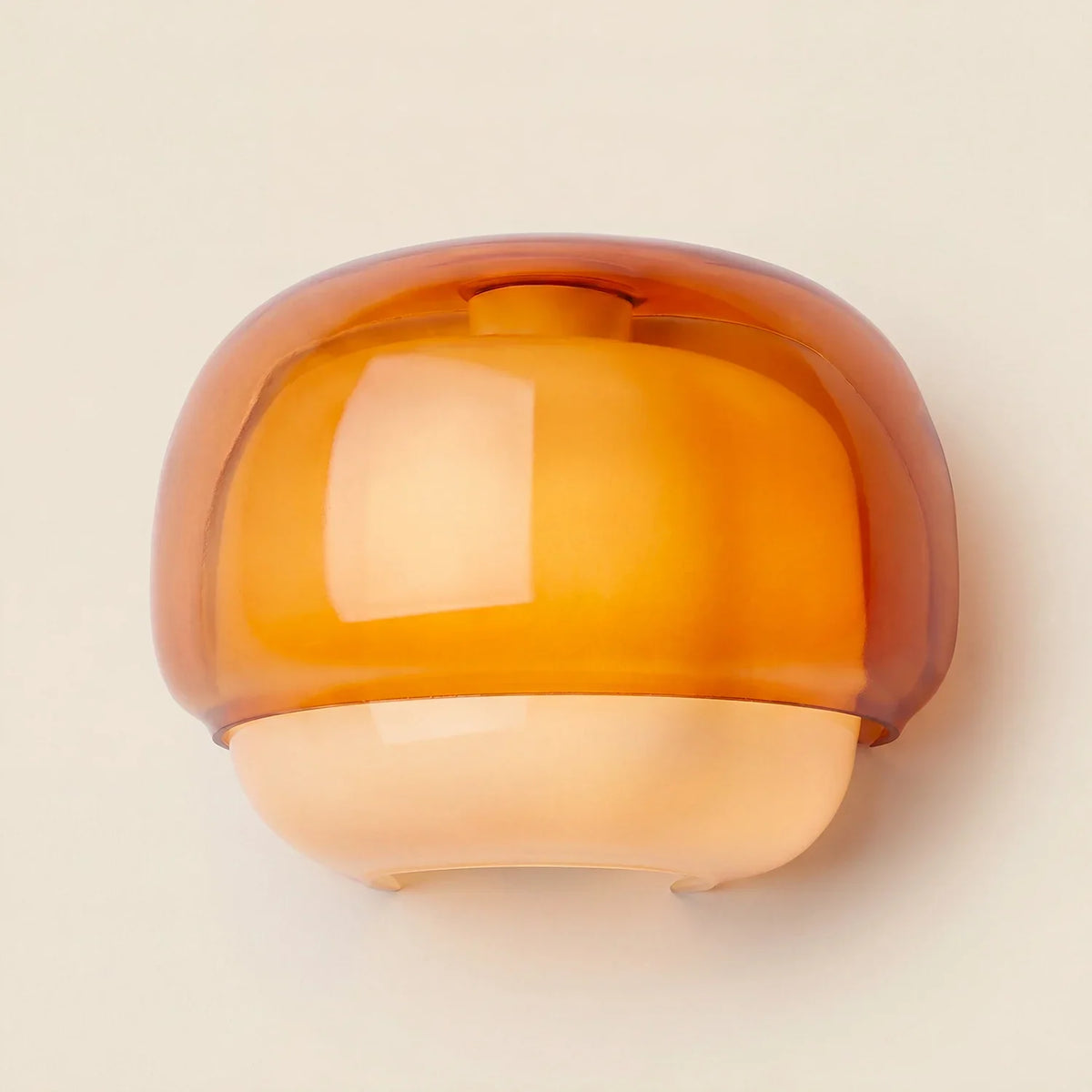 Bauhaus Mushroom Wall Sconce, Double Layer Colored Glass