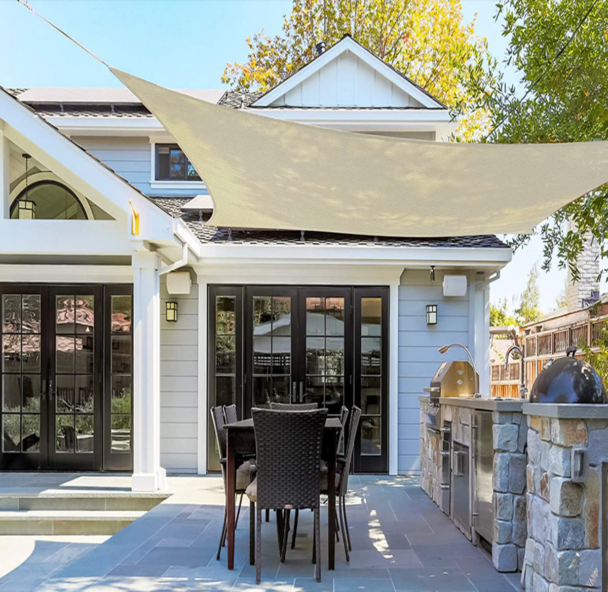 Patio Shade Sail, UV Block Triangle, Square or Rectangle