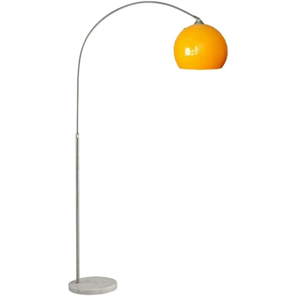 Chrome Arc Floor Lamp, Marble Base Over Sofa Reading Lamp