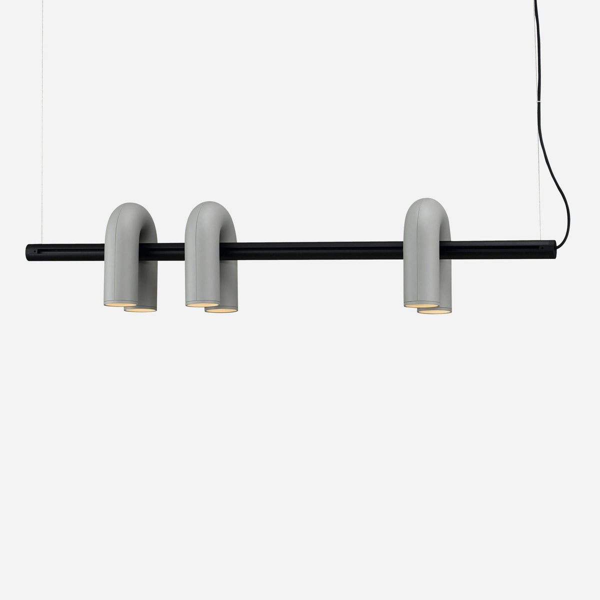 Bauhaus LED Chandelier, Colorful Modular U-Shape Heads