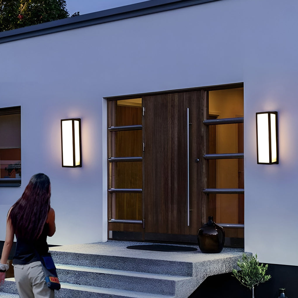 Outdoor Wall Light, Square Motion Sensor LED Porch Light