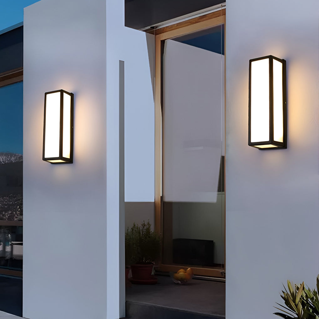 Outdoor Wall Light, Square Motion Sensor LED Porch Light