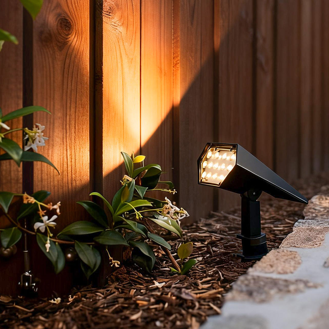 Solar Garden Spotlight, Adjustable Ground Spike Lawn Light