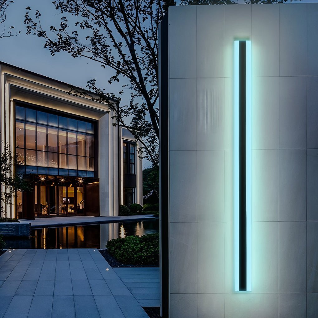 Rectangular LED Outdoor Wall Bar, RGB & Dimmable Gate Light