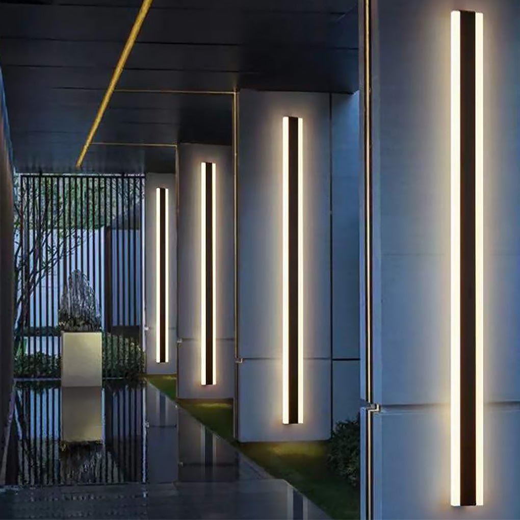Rectangular LED Outdoor Wall Bar, RGB & Dimmable Gate Light