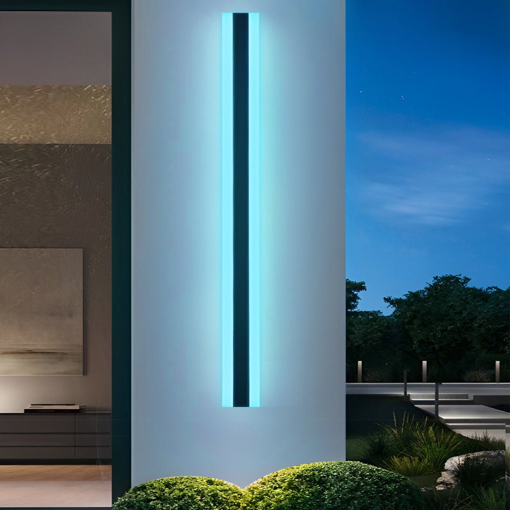 Rectangular LED Outdoor Wall Bar, RGB & Dimmable Gate Light