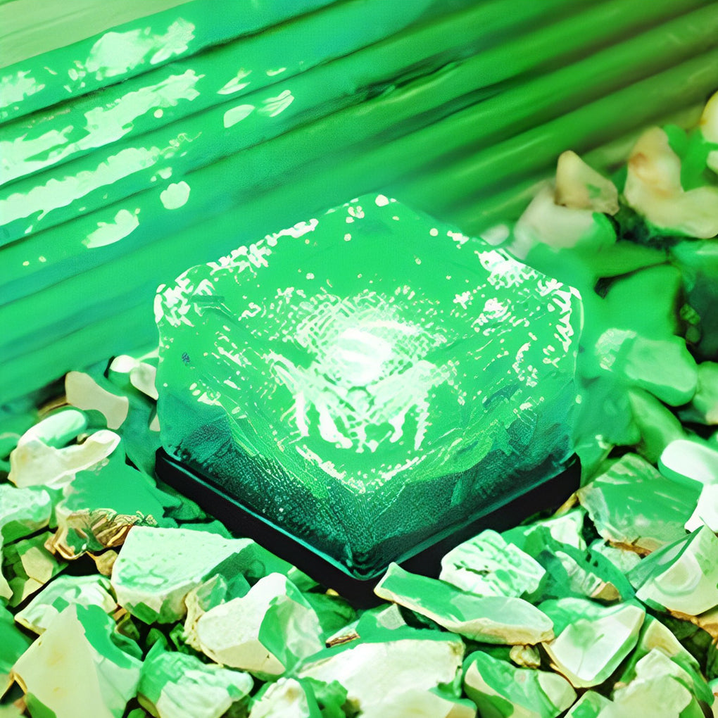 Solar Ice Cube Step Lights, Crystal Garden Path Deck Lamp
