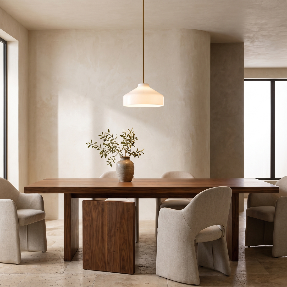 Hanton Morandi metal pendant light in an elegant Italian interior