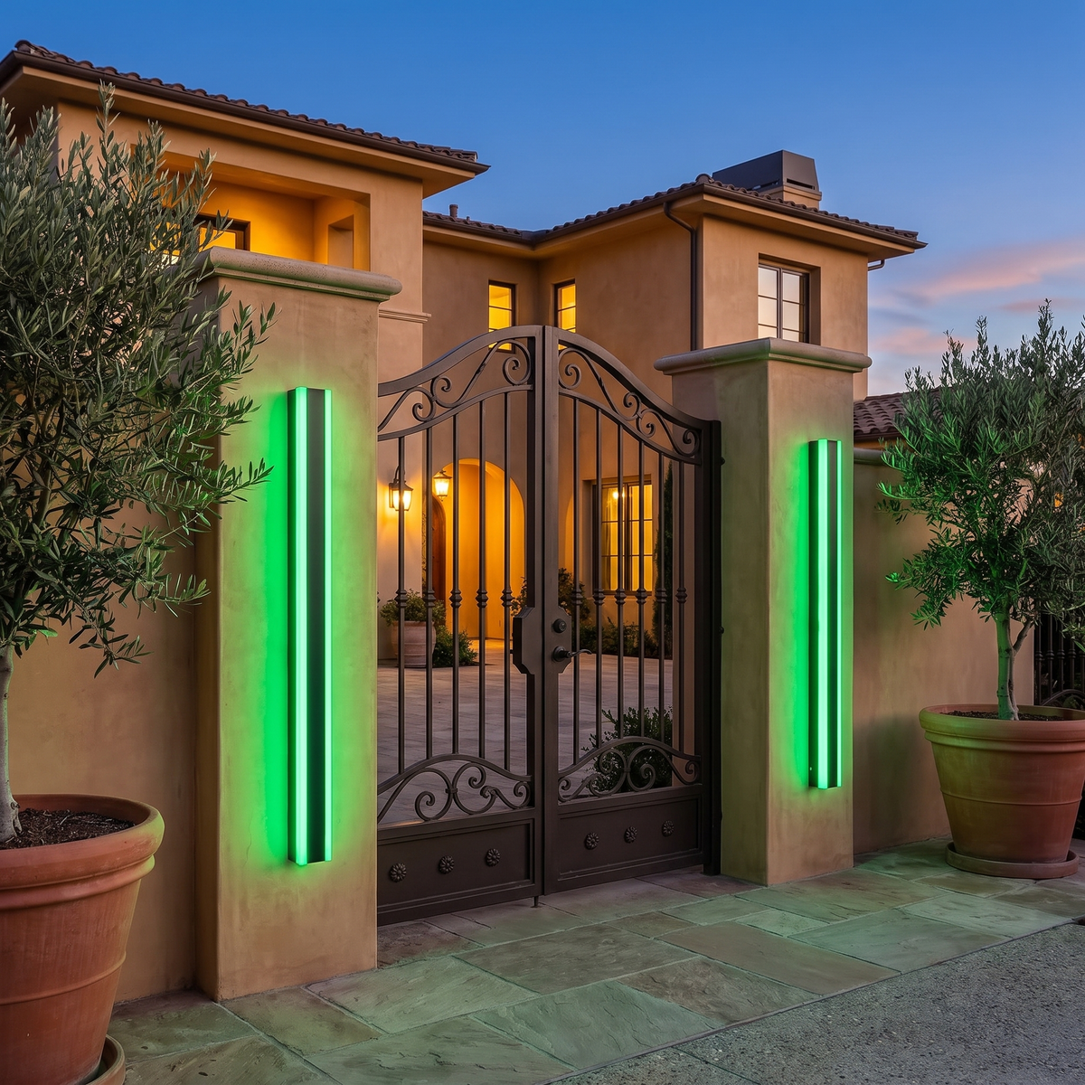 Gate Wall Light in an elegant Italian setting