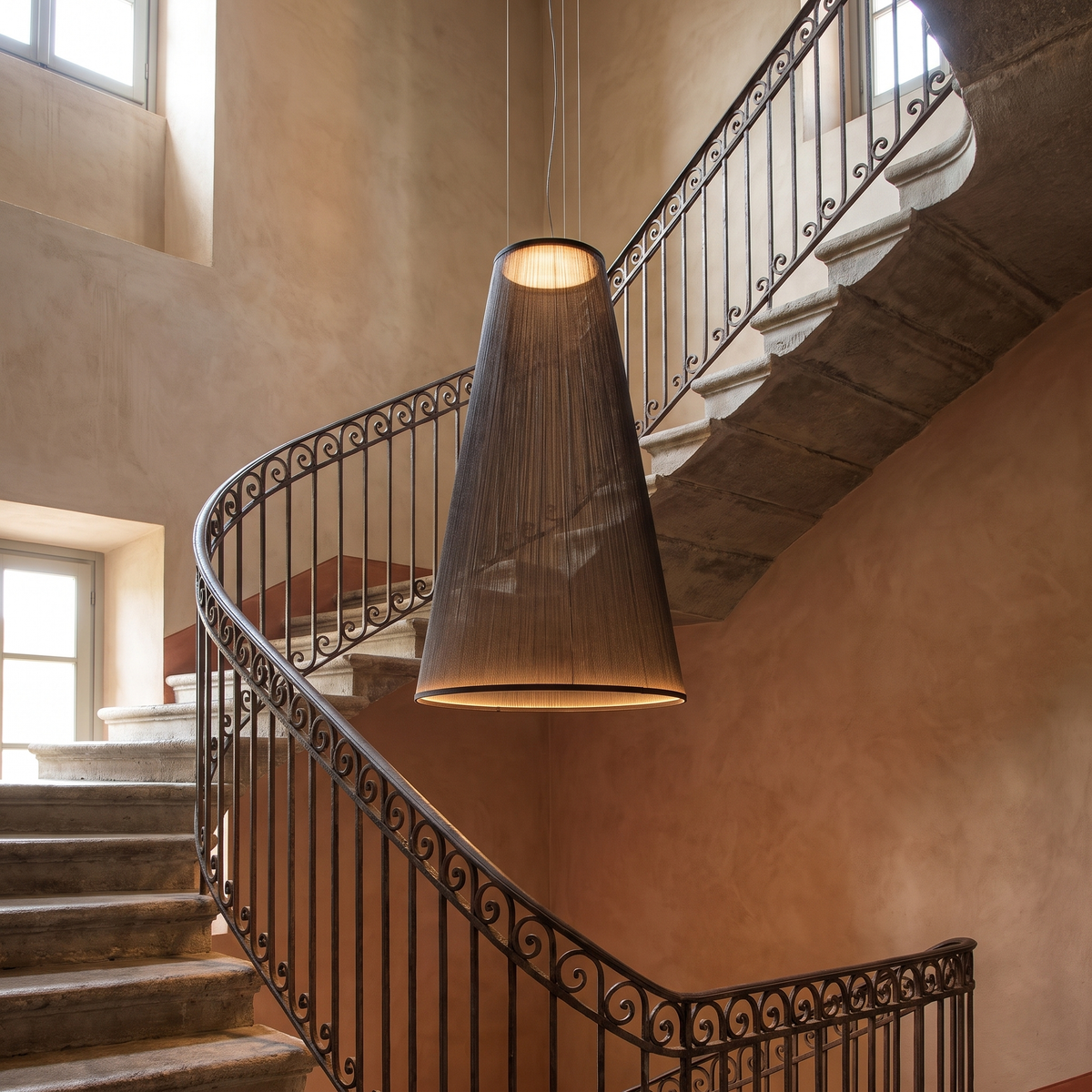 Woven Thread Pendant Light in an elegant Italian setting