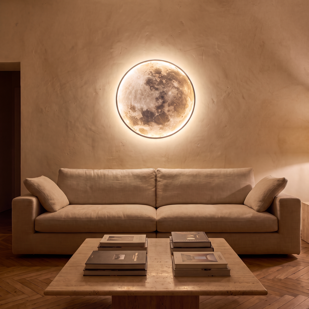 Full Moon Wall Lamp in an elegant Italian setting