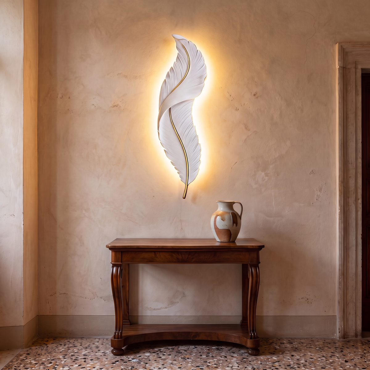 Feather Wall Light in an elegant Italian setting