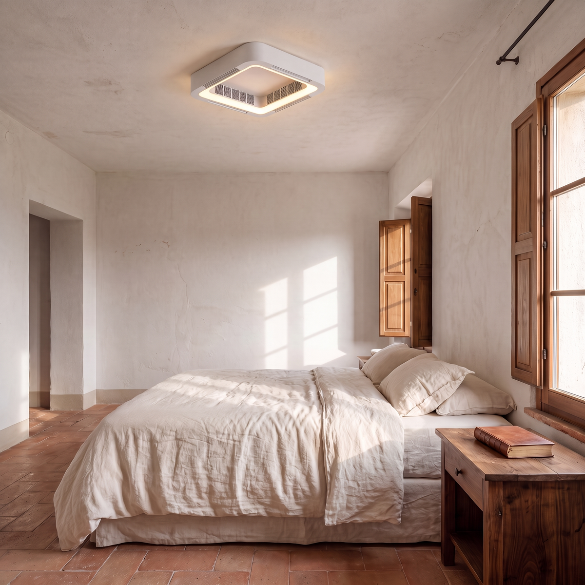 Bladeless Ceiling Fan with Light in an elegant Italian setting