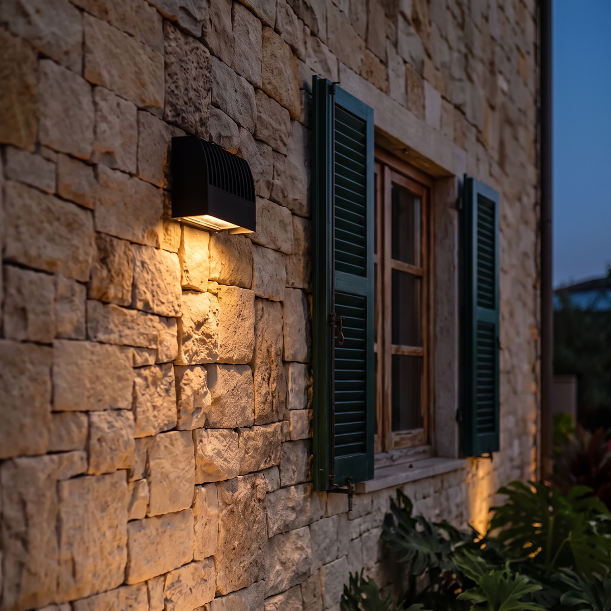 Facade Spot Wall Light at an Italian villa