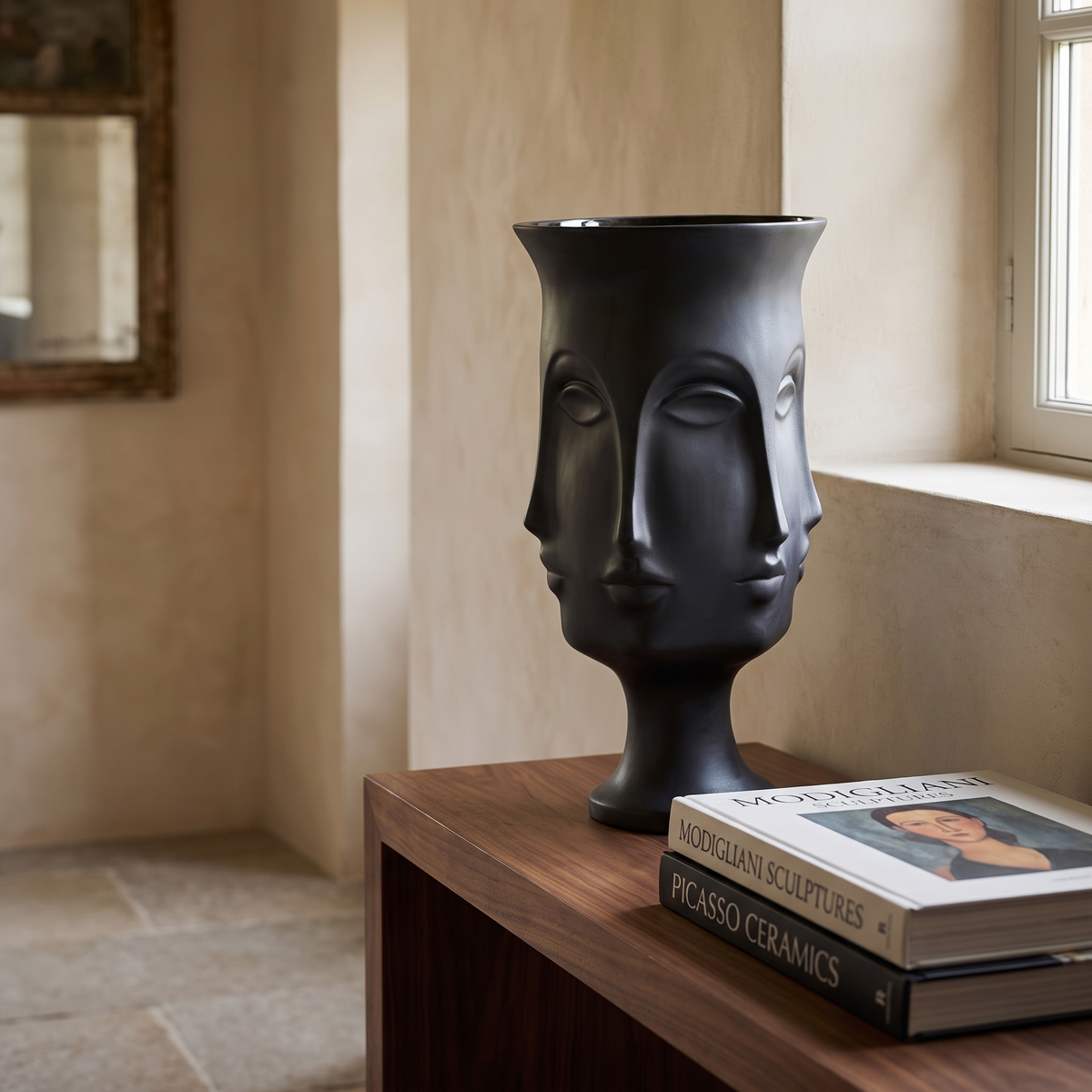 Dora Maar Urn in a warm Italian interior