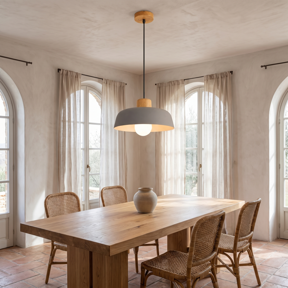 Creative Modern Iron Pendant Light in a warm Italian interior