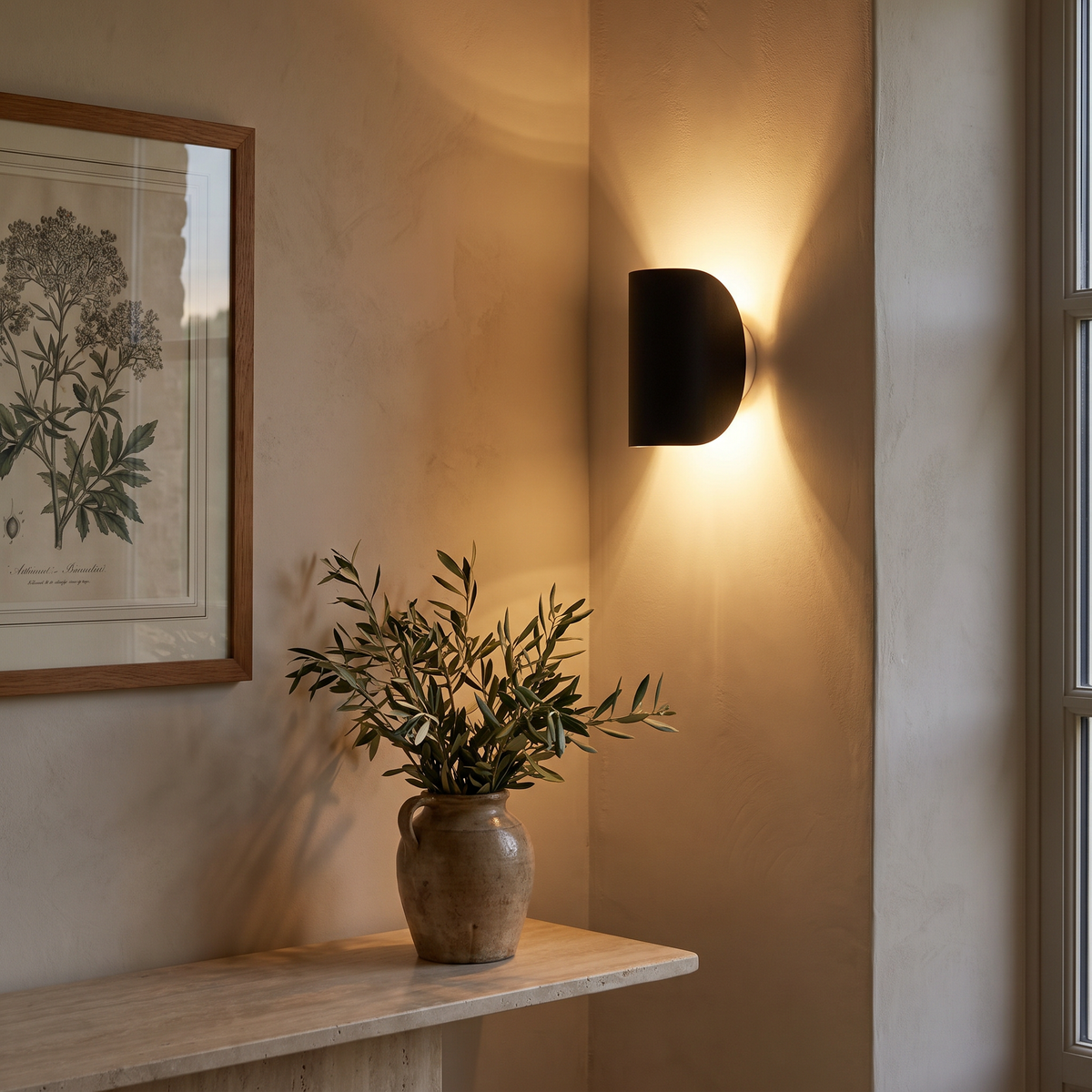 Up Down Modern Wall Sconce in a warm Italian interior
