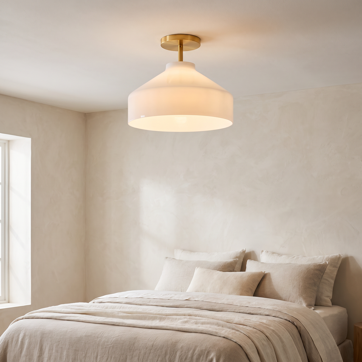 Nordic Dome Flush Mount Ceiling Light in a modern Italian interior