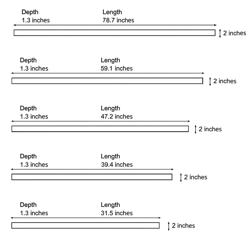 Slim Linear LED Ceiling Light, Remote Dimmable Bar Light