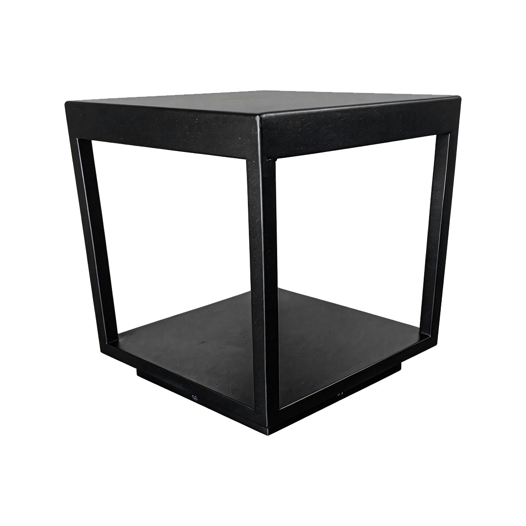 Open Frame Square Pillar Light, Solar or Hardwired Lantern