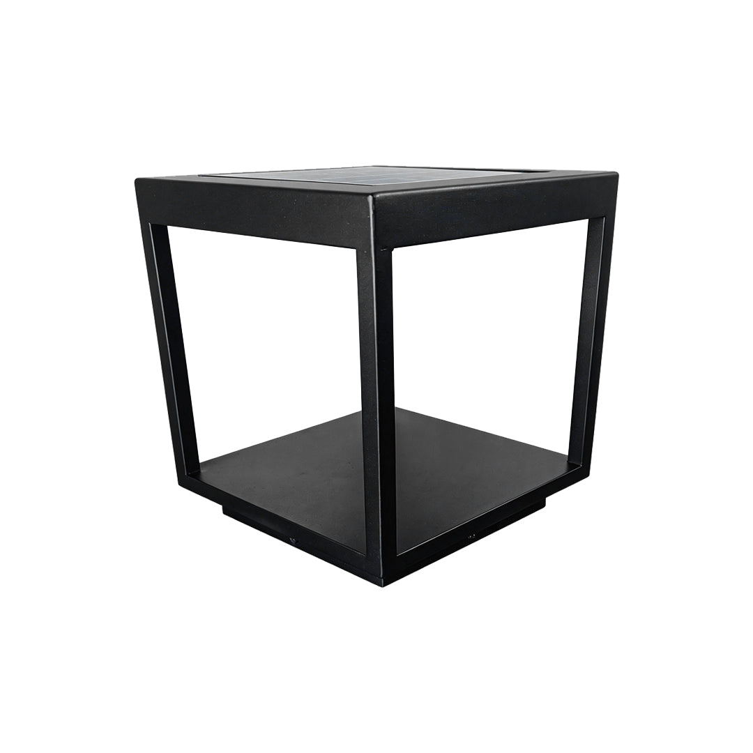 Open Frame Square Pillar Light, Solar or Hardwired Lantern