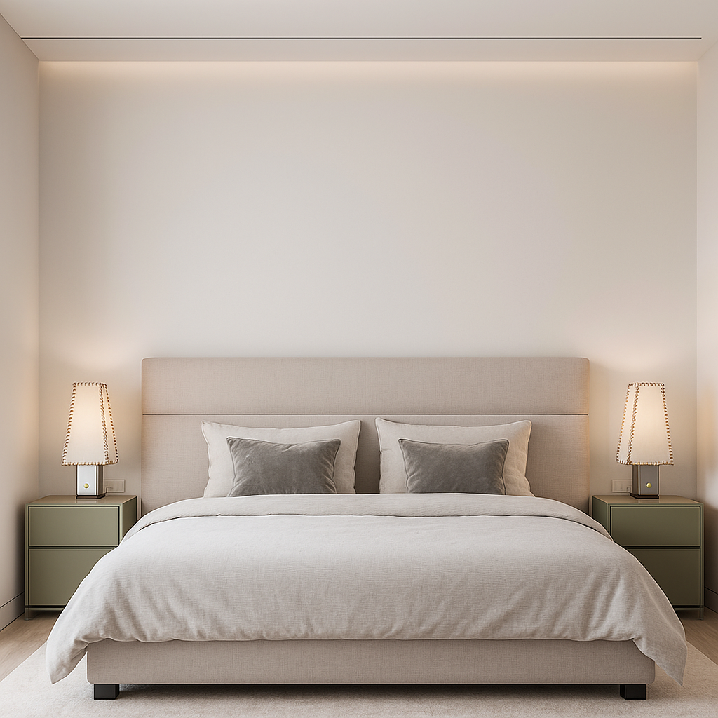 Hand-Stitched Parchment Table Lamp, Bedside Accent Lamp