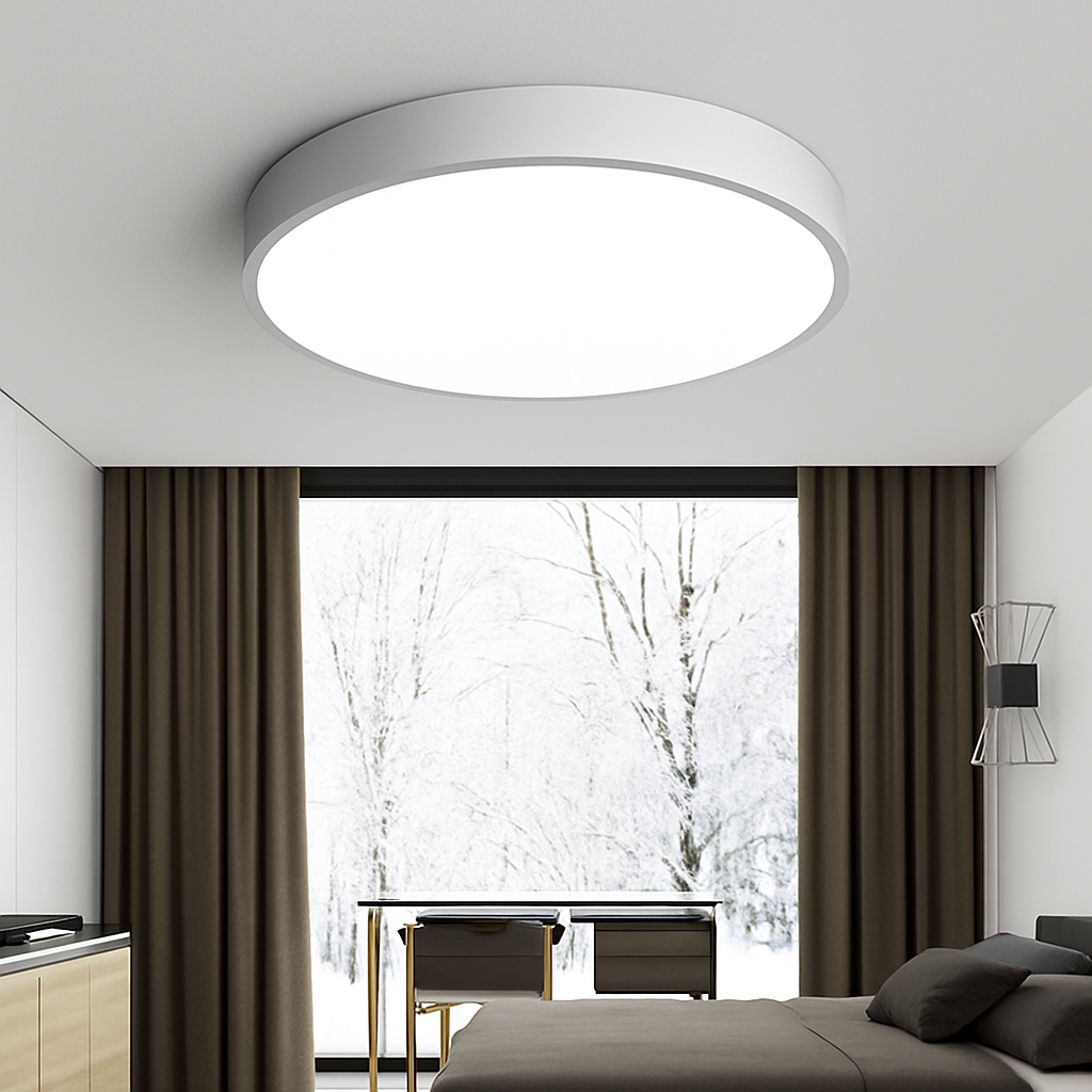 Slim Round LED Ceiling Light, Dimmable Flush Mount, 5 Sizes
