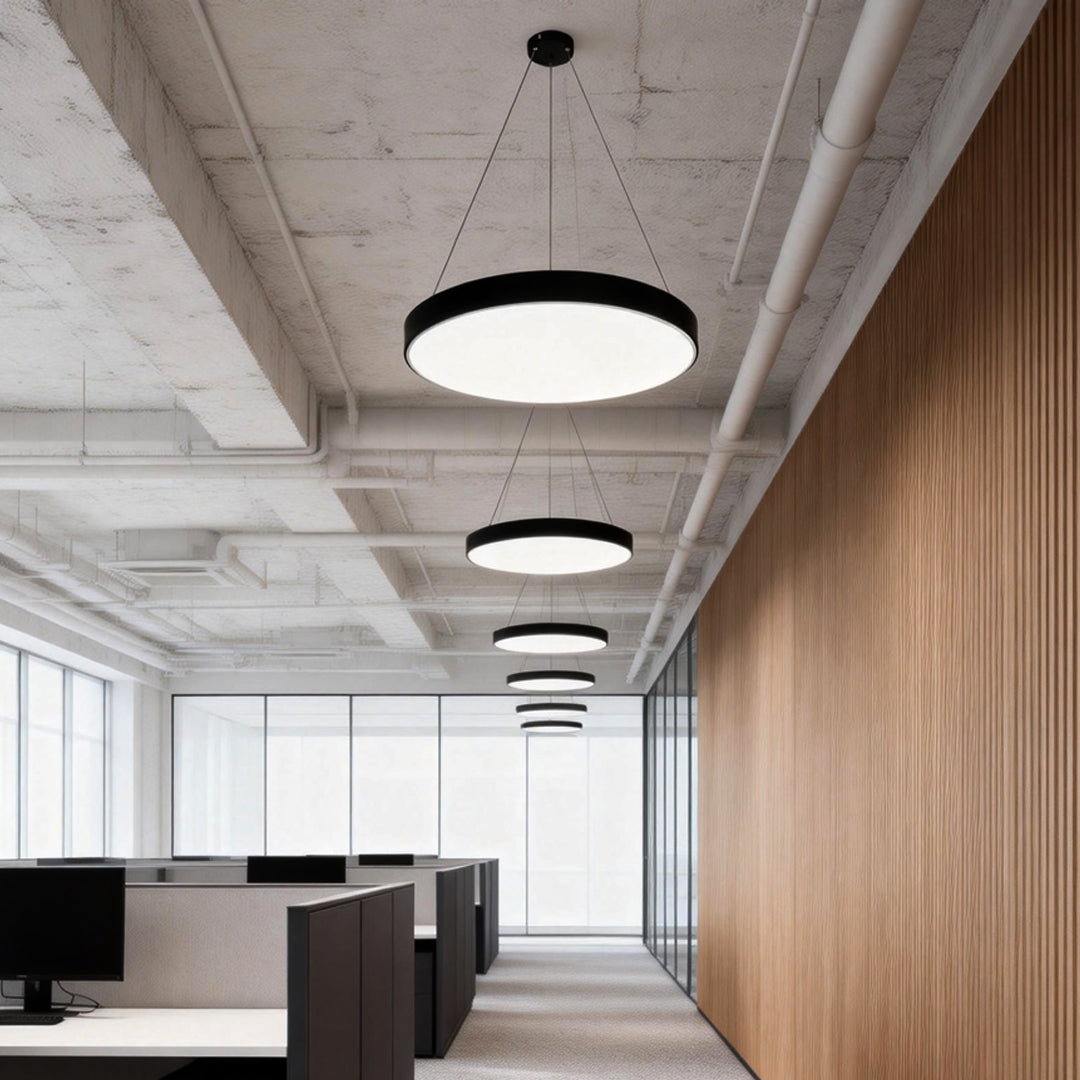 Round LED Ring Pendant Light, Modern Dimmable Ceiling Light