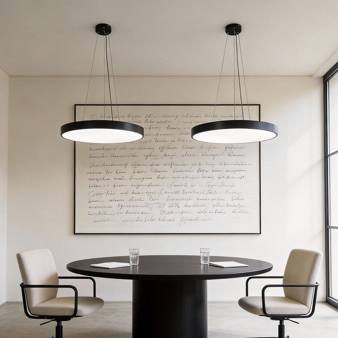 Round LED Ring Pendant Light, Modern Dimmable Ceiling Light
