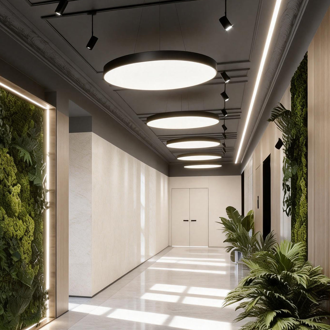 Round LED Ring Pendant Light, Modern Dimmable Ceiling Light