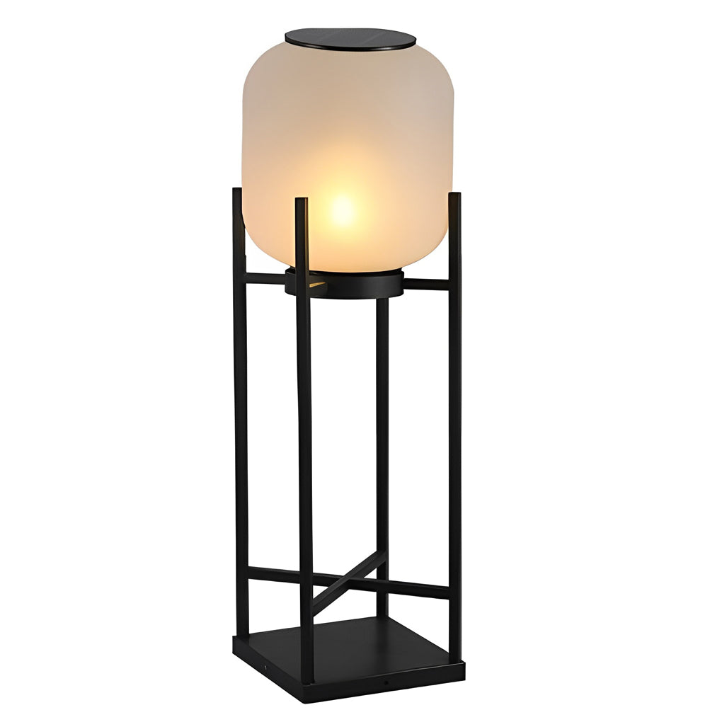 Outdoor Floor Lantern, Solar or Hardwired Standing Light